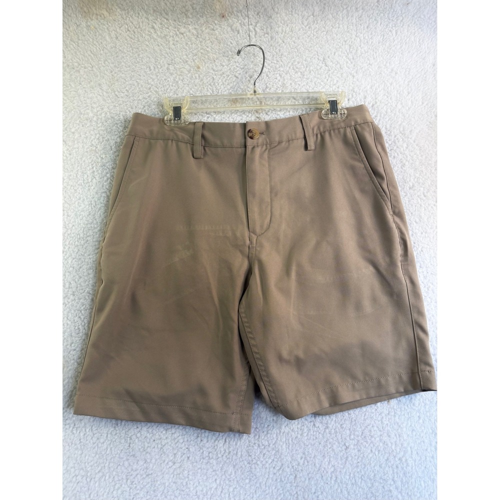 Vineyard Vines Mens Links Golf Shorts Khaki Tan Size 32 Performance Preppy